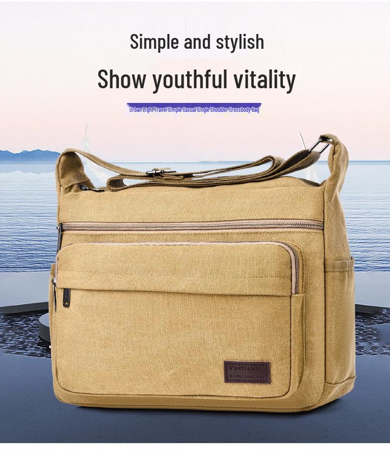 Мужская многофункциональная холщовая сумка кроссбоди: Универсальная сумка для путешествий и инструментов