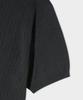 LEMAIN SECOND Classic Henley Neck Washable Short Sleeve Knit [Charcoal]