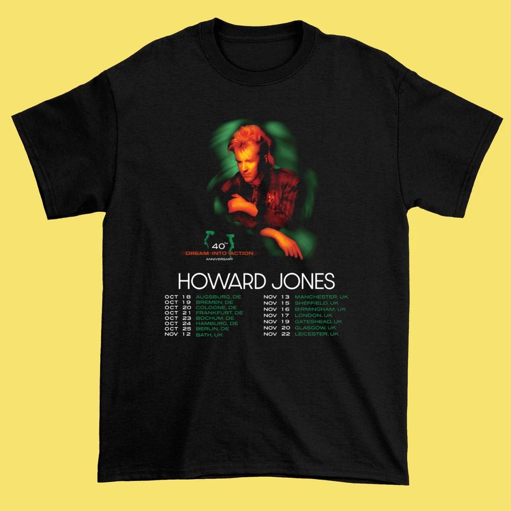 Новая Горячая Футболка Howard Jones Тур 2025 Черный Хлопок Все Размеры S5XL Mi408