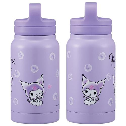 Skater Insulated Stainless Steel Mug Bottle, 350ml, with Screw Handle, Sanrio Kuromi Watercolor Cosmetics, STSC4