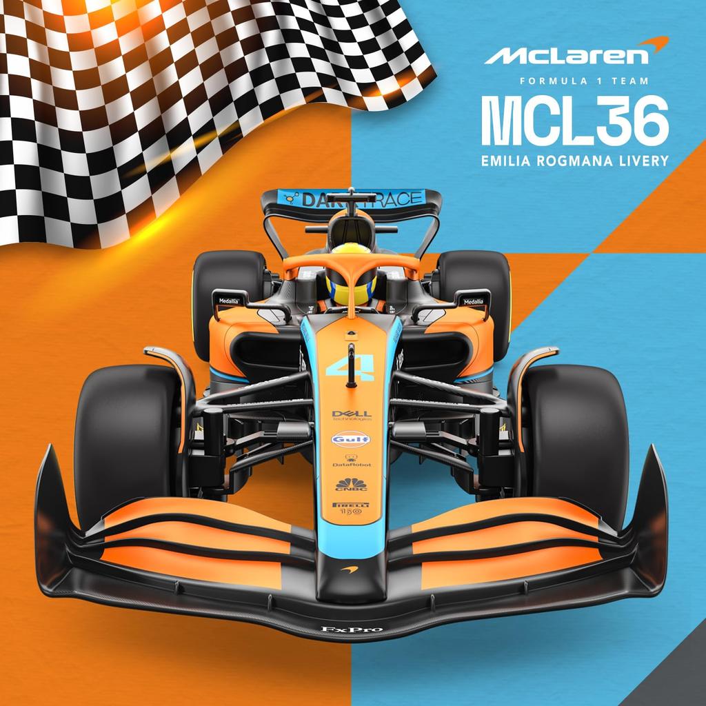 Rastar McLaren MCL 36 First Class Equation Racing Car RC Racing Scale McLaren F1 Remote Control Toy Car Car, 1/12