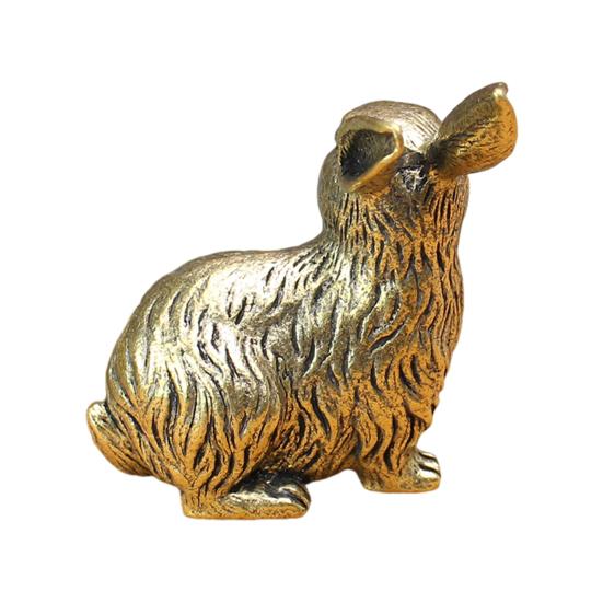 Латунные фигурки кроликов Yousheng, винтажная золотая статуэтка кролика, миниатюрное пасхальное украшение для домашнего стола, декор для гостиной, фермерского дома, весенний декор