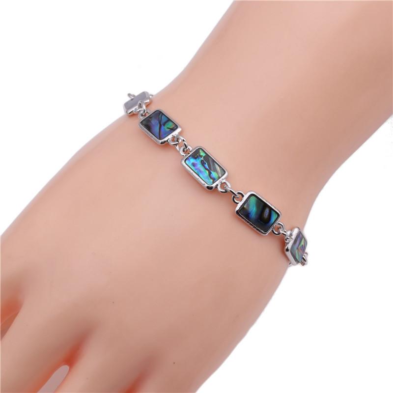 Colorful Abalone Shell Bracelet Rectangular Geometric Bracelet ADM