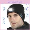 Беспроводные Bluetooth-наушники Зимняя шапка-бини для улицы Велосипедная шапка Светодиодный свет Музыка Теплые вязаные шапки