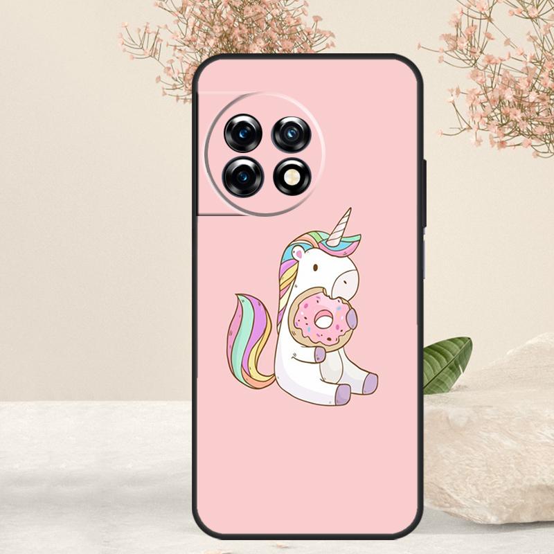 Cute Rainbow Unicorn Case For OnePlus 12R 10T 8T 9R 10R OnePlus 12 11 9 10 Pro Nord CE 2 3 Lite N10 N20 N30 Cover