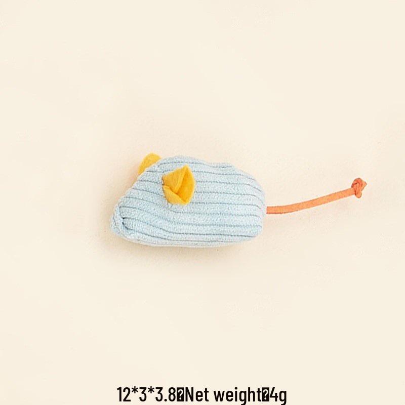 Набор игрушек для кошек: Плюшевая мышь с перьями, молярная и устойчивая к укусам