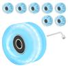 PATIKIL Roller Skate Wheel Set 8Pcs 58mm 82A Light Up Skateboard Cruiser Wheel Set with Bearing Track Tool Kit for Outdoor Double Row Skating Blue