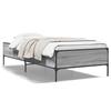 Bed Frame Grey Sonoma 75 x 190 cm Particleboard and Metal