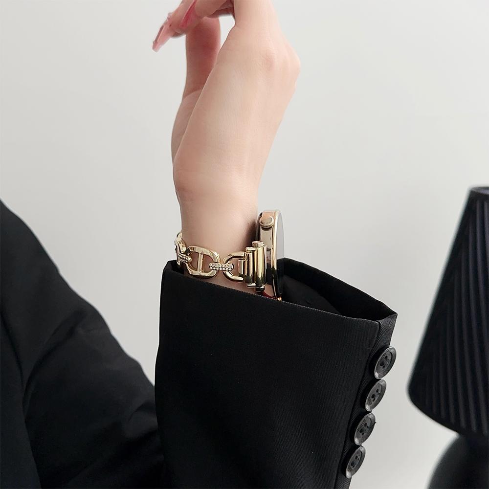 18 20 22 мм Роскошный ремешок из нержавеющей стали для Huawei Watch GT6/5 46 мм 42 мм 4 4Pro Женский ремешок для Samsung Galaxy 7 6 5 4 40 мм 44 мм