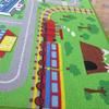Children's City Road Play Mat - Machine Washable Traffic Game Rug for Crawling