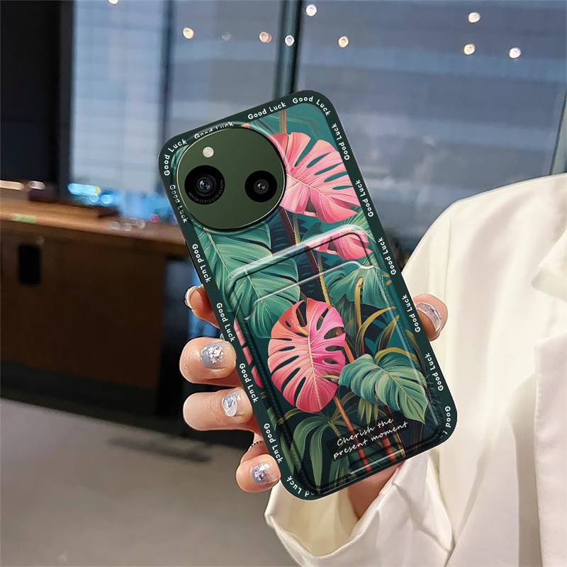 Shockproof Durable Phone Case For Sharp Aquos R9/SH-51E Cute Fashion Design Card Bag Full Wrap Anti-dust Soft Case Cover