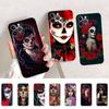 Catrina Beautiful Rose Girl Skull Phone Case For iPhone 14 13 12 11 Pro Max XS X XR SE 2020 6 7 8 Plus Mini Transparent Shell