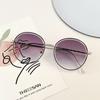 Очки S2033 Металлические Круглые Очки от Солнца с Цветными Линзами с Алмазной Гранью Женские Очки