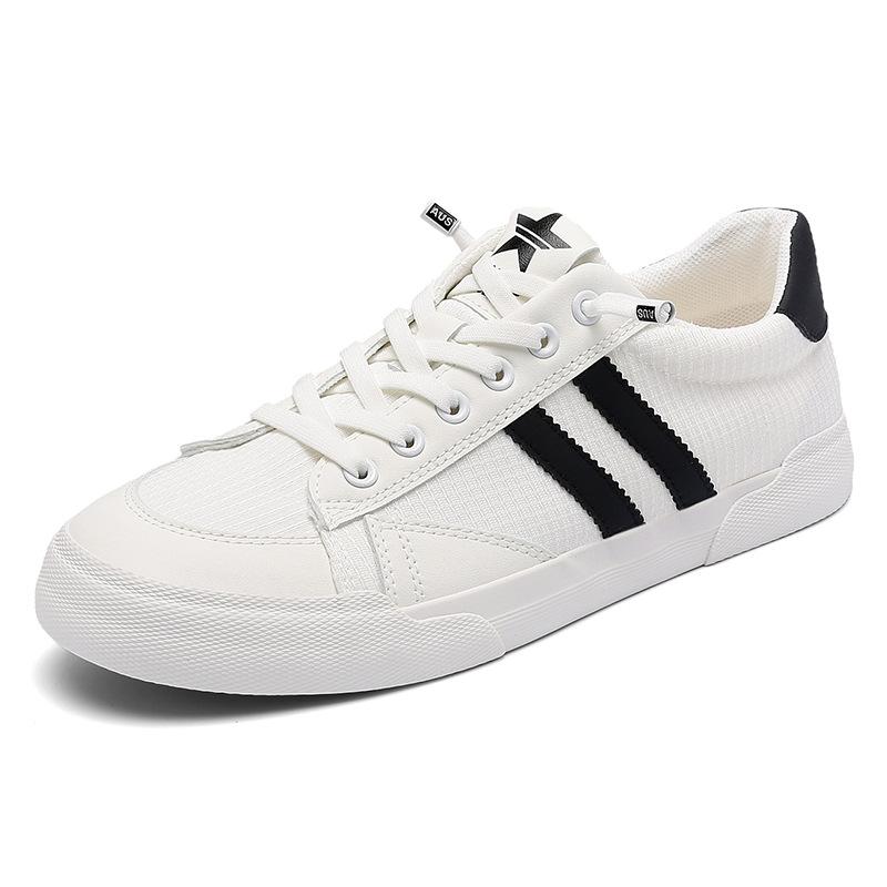 25103 Men'S Shoes Fashion Trendy Shoes Low-Top Flat-Bottom Color Matching Board Shoes Lace-Up Breathable Casual Canvas Shoes