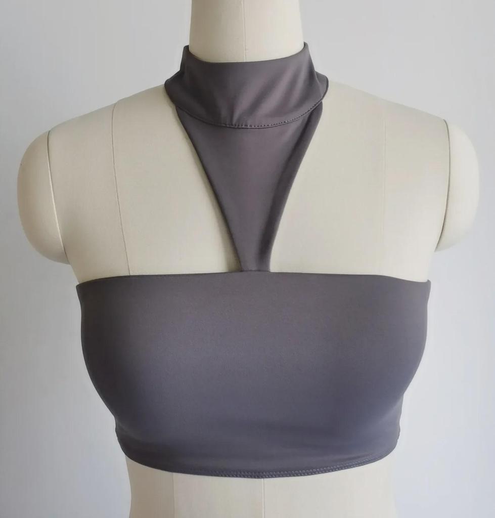 Женский спортивный бюстгальтер для йоги с круглым вырезом и накладкой на грудь — стильный, поддерживающий и модный для фитнеса