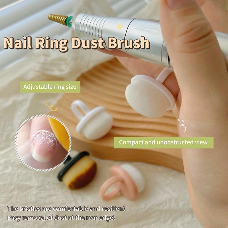 Кисть для ногтей с пряжкой, овальная гелевая пылевая очистка, кольцевая кисть для макияжа, маникюрные инструменты