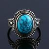 Кольца из стерлингового серебра 925 пробы Винтажные Кольца Овальные 8x10 мм Кольца Черный Оникс Натуральные Тонкие Ювелирные Изделия Для Мужчин Женщин Кольца Родохрозит