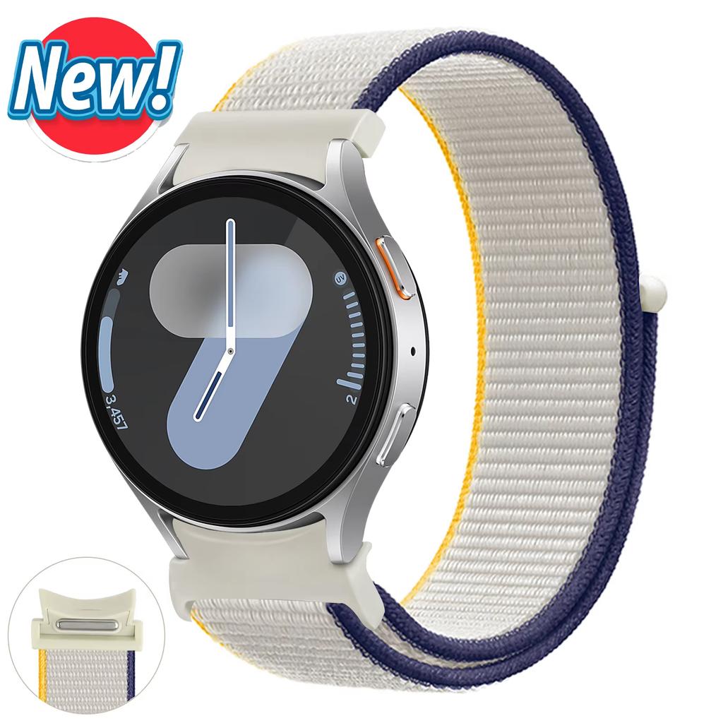 Без зазоров Ремешок Для Samsung Galaxy Watch 7 6 FE 4 Classic 5 pro 44мм 40мм 47мм 45мм Нейлоновый Loop браслет correa Galaxy Watch 7 Ремешок