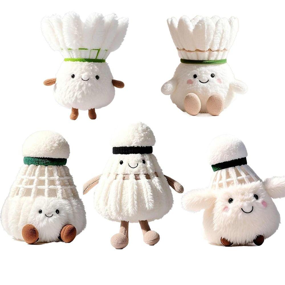 Creative Plush Doll Furry Bag Decor Pendant New Badminton Keychain  Friends Gifts