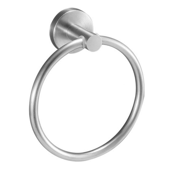 Кольцо для полотенец на присоске, настенный металлический держатель, однотонный, простой в установке