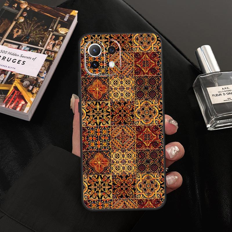 Moroccan Tile Case For Xiaomi 14T Pro 11T 12T 13T 13 14 15 Ultra POCO X7 Pro X3 X5 X6 M6 F5 F6 Pro Cover