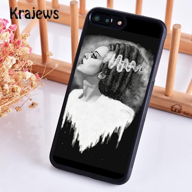 Krajews Чехол для телефона Невеста Франкенштейна Для iPhone 16 15 14 plus XS XR 11 12 mini 13 pro max coque Оболочка Fundas