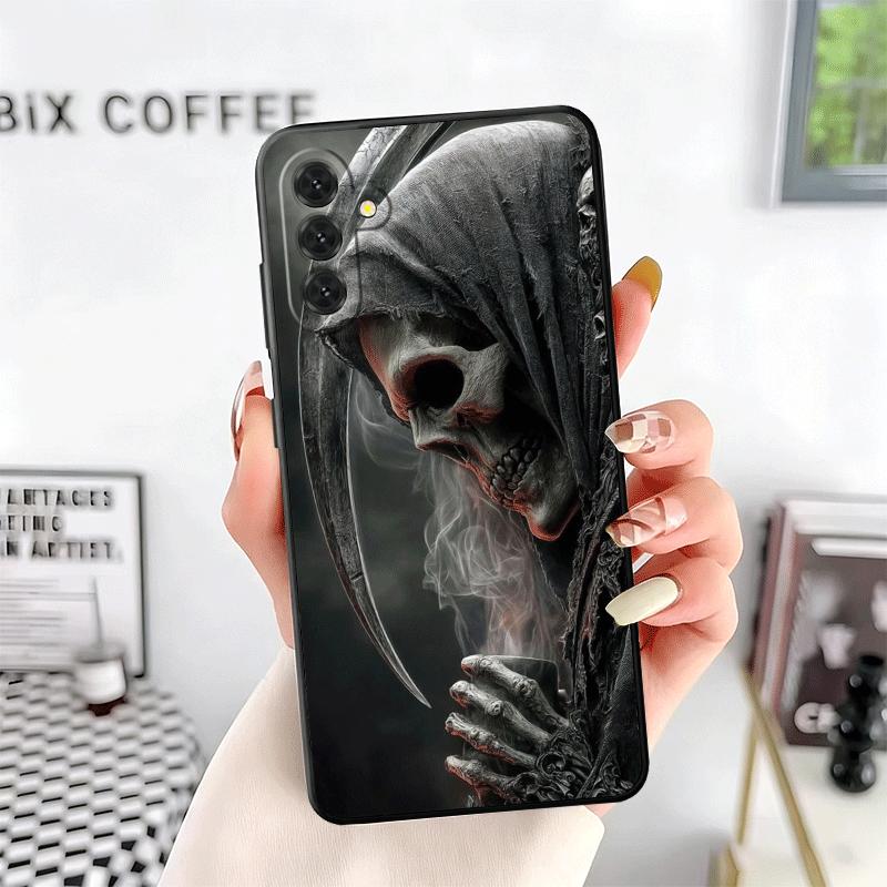 Death Grim Reaper Skull Scythe Soft Phone Case for Samsung A17 A37 A57 A16 A26 A36 A56 A15 A25 A35 A55 A14 A24 A34 A54 A13 A23 A