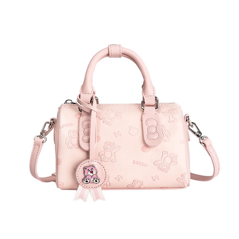 New Disney Synthetic Leather Boston Bag, Shoulder Bag, Handbag Women's Pink BMK-72613