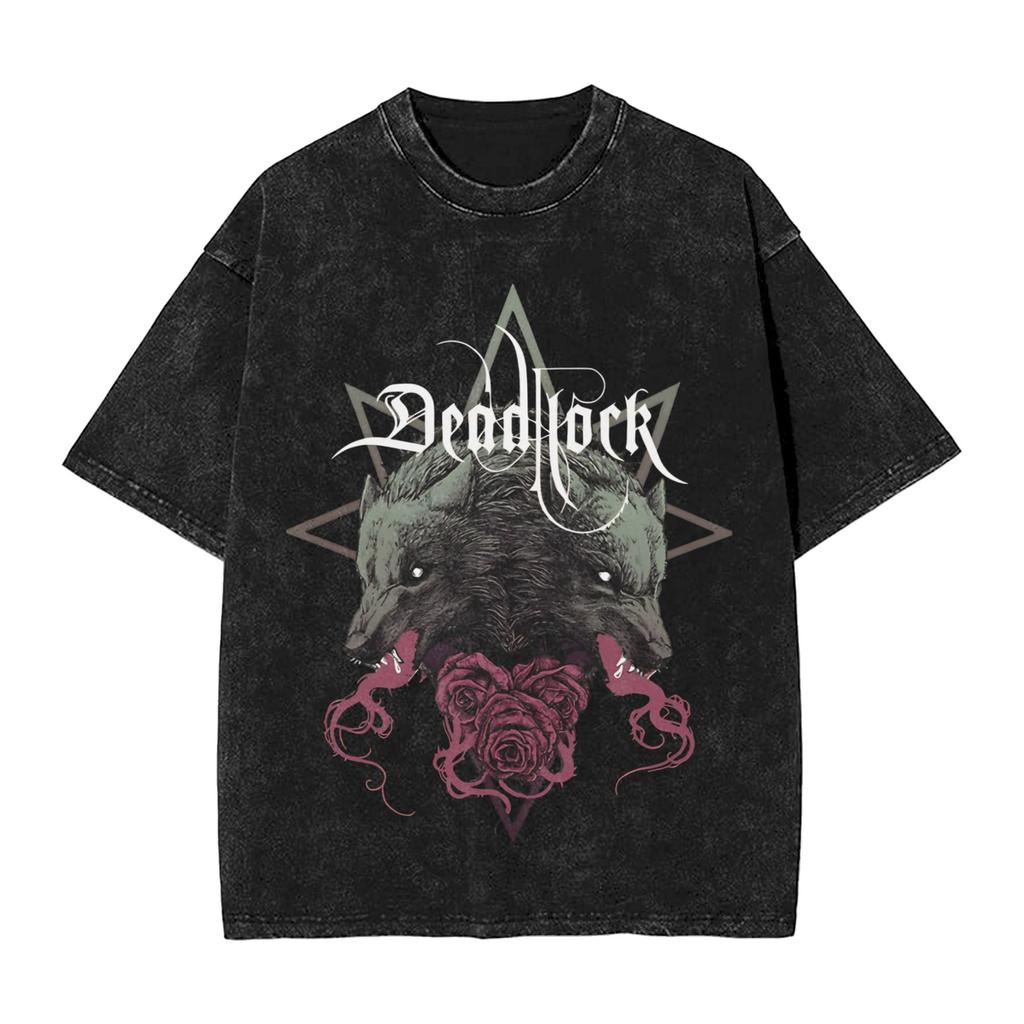 Deadlocks Футболка Модные Футболки С Коротким Рукавом Винтажная Футболка Летняя Хлопковая С Круглым Вырезом Оверсайз Топ Футболки