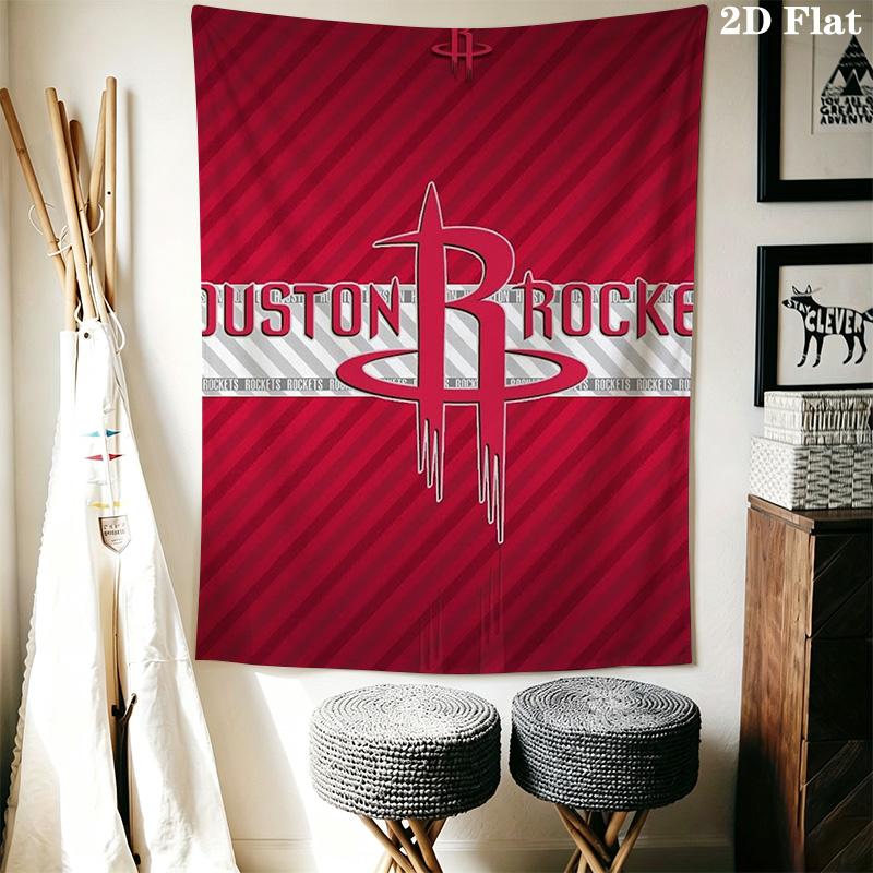 Houston Rockets Logo Threepiece Set 1 Duvet Cover 2 Pillowcase Without Core Duvet Cover And Pillowcase Bedding Set Christmas Birthday Gift