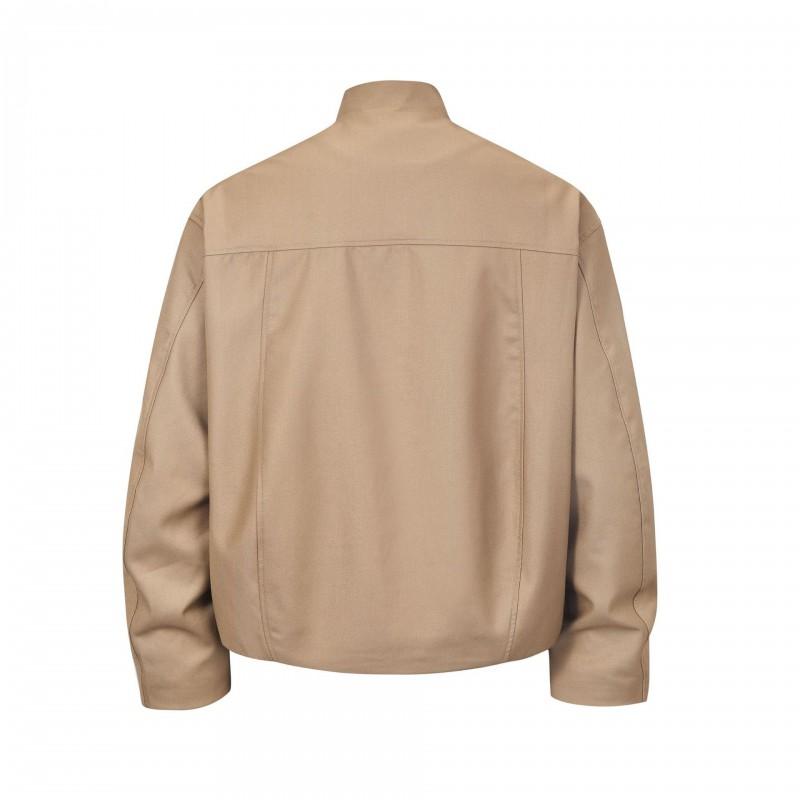 Mens Oversized Cotton Barn Jacket Casual Short Coat Streetwear Fall