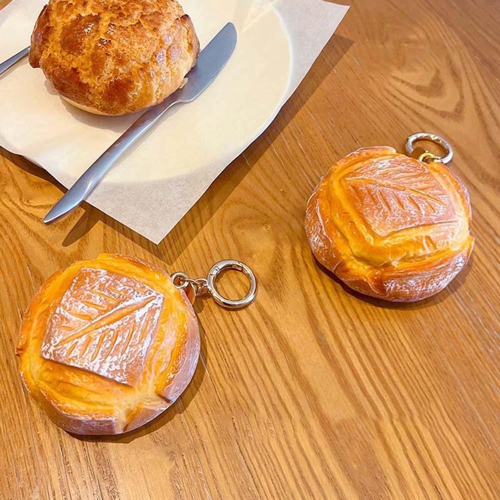 Slow-rebound Food Squishy Realistic Squeeze Toy Bag Charm Bread Key Chain Student