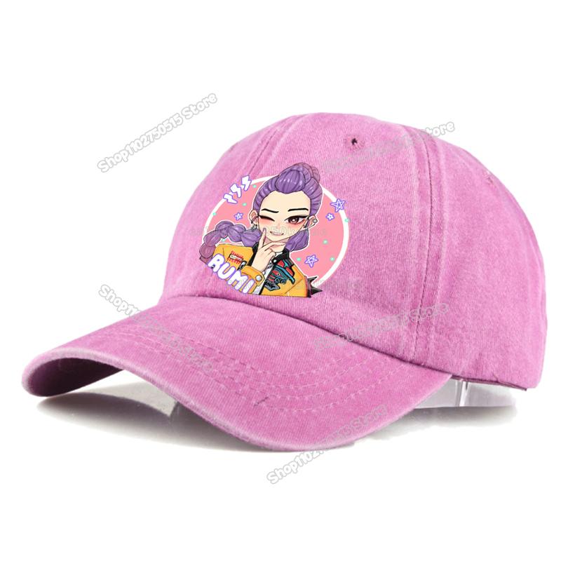 Perfect KPop Demon Hunters Retro Washed Baseball Caps for Women Girl Snapback Sunhats Outdoor Travel Sunshade Peak Cap Hip Hop Dad Hat