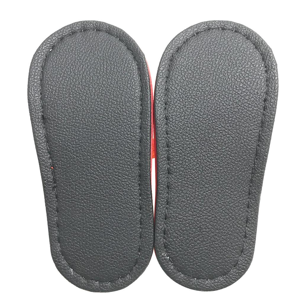 Anpanman Slippers with Anpanman Applique, Red, 14-16cm