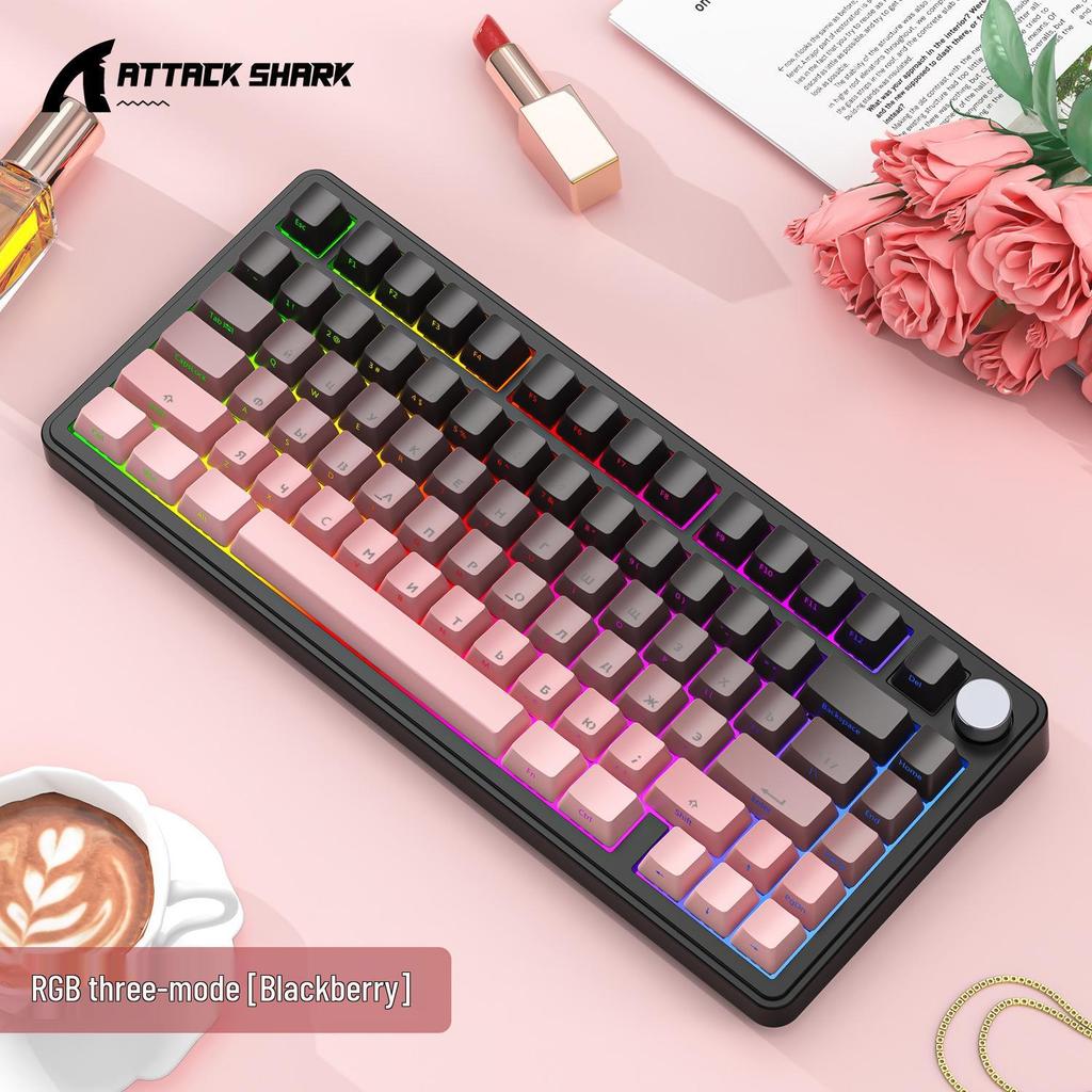 Игровая беспроводная механическая клавиатура Attack Shark X85 Russian RGB, трехрежимный Bluetooth, с возможностью горячей замены