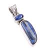 Натуральный кианит драгоценный камень 925 пробы серебро ювелирный кулон 1,50'' B5g84