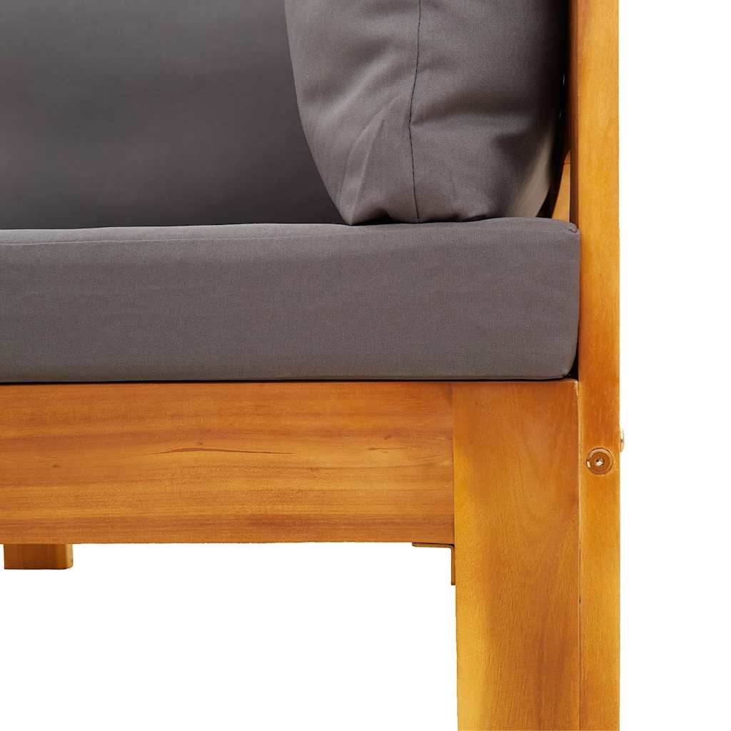 Garden Corner Sofa with Cushions Solid Acacia Wood