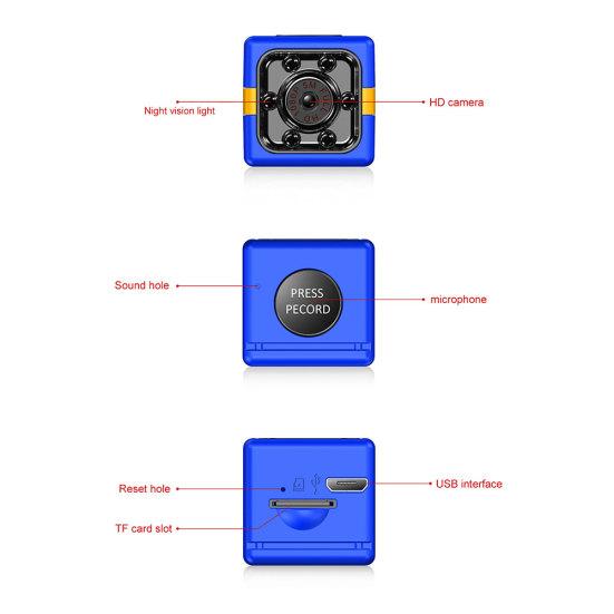 Ночное видение Полная высокая четкость 1080P Мини видеорегистратор Датчик движения Камера безопасности DVR