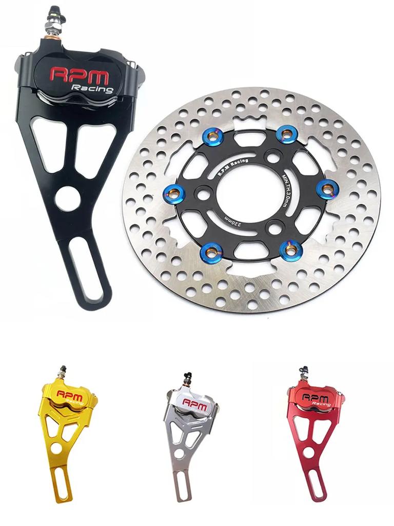 Мотоцикл скутер двойной задний тормозной суппорт дисковый тормоз насос адаптер кронштейн тормозной диск для Honda Yamaha Kawasaki Pit Dirt Bike
