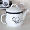 Toyoho PEANUTS Enamel Teapot (with Strainer) White Size: Approx. W18 D10.6 H12.5 SNJ-2306