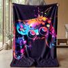 Neon Game Controller Art Theme blanket Lightweight Warm Flannel Blanket Decorative Throw Blanket for Home Decoration