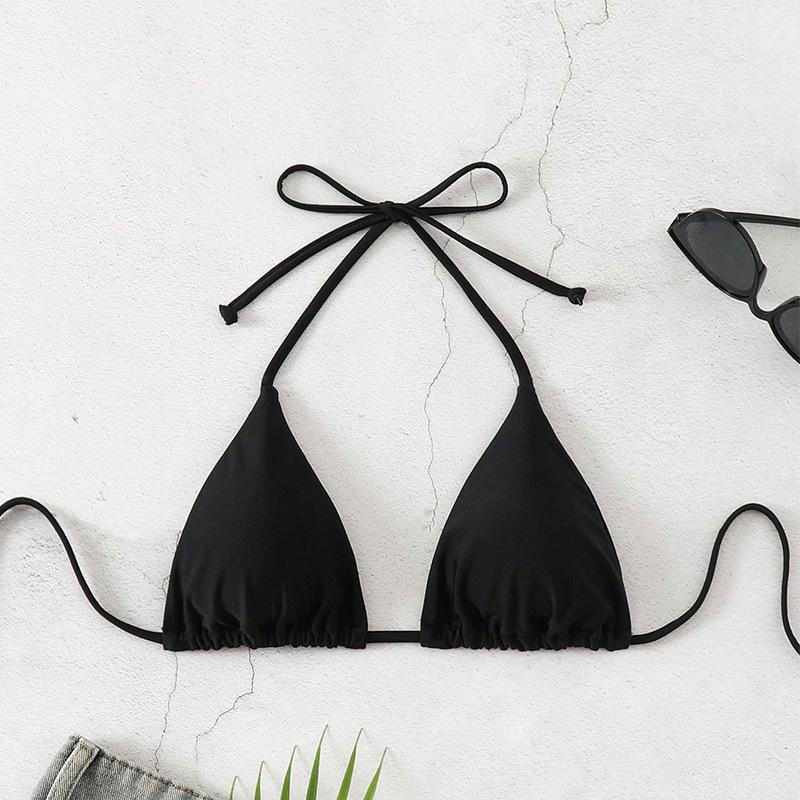 2025 Европейский и американский кружевной купальник-топ халтер на шнуровке Женский купальник