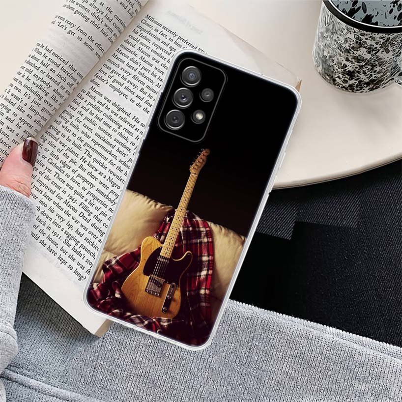 Нотная запись Музыкальная скрипка гитара Чехол для телефона для Samsung Galaxy A17 A16 A15 A14 A13 A57 A56 A55 A54 A53 A37 A36 A35 A34 A33 A26