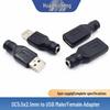 USB-адаптер "папа-мама" и DC-адаптер "мама", круглый штекер 5.5x2.1 мм, преобразователь питания