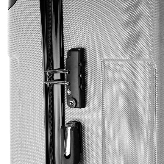 Портативный чемодан на колесиках из АБС-пластика 3-в-1, 20/24/28 дюймов, серый