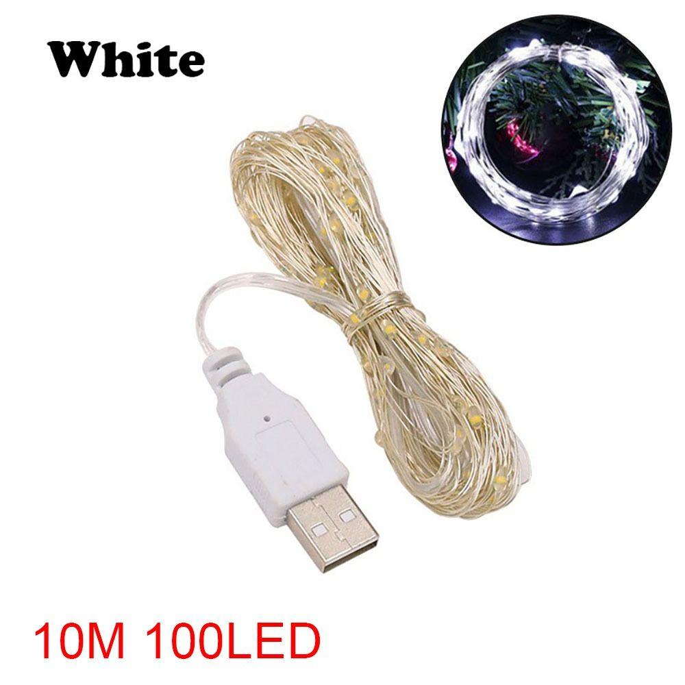 1/2/3/5/10M Фея Свет Медь Серебро Провод Гирлянда Свет Рождество Свадьба Украшения