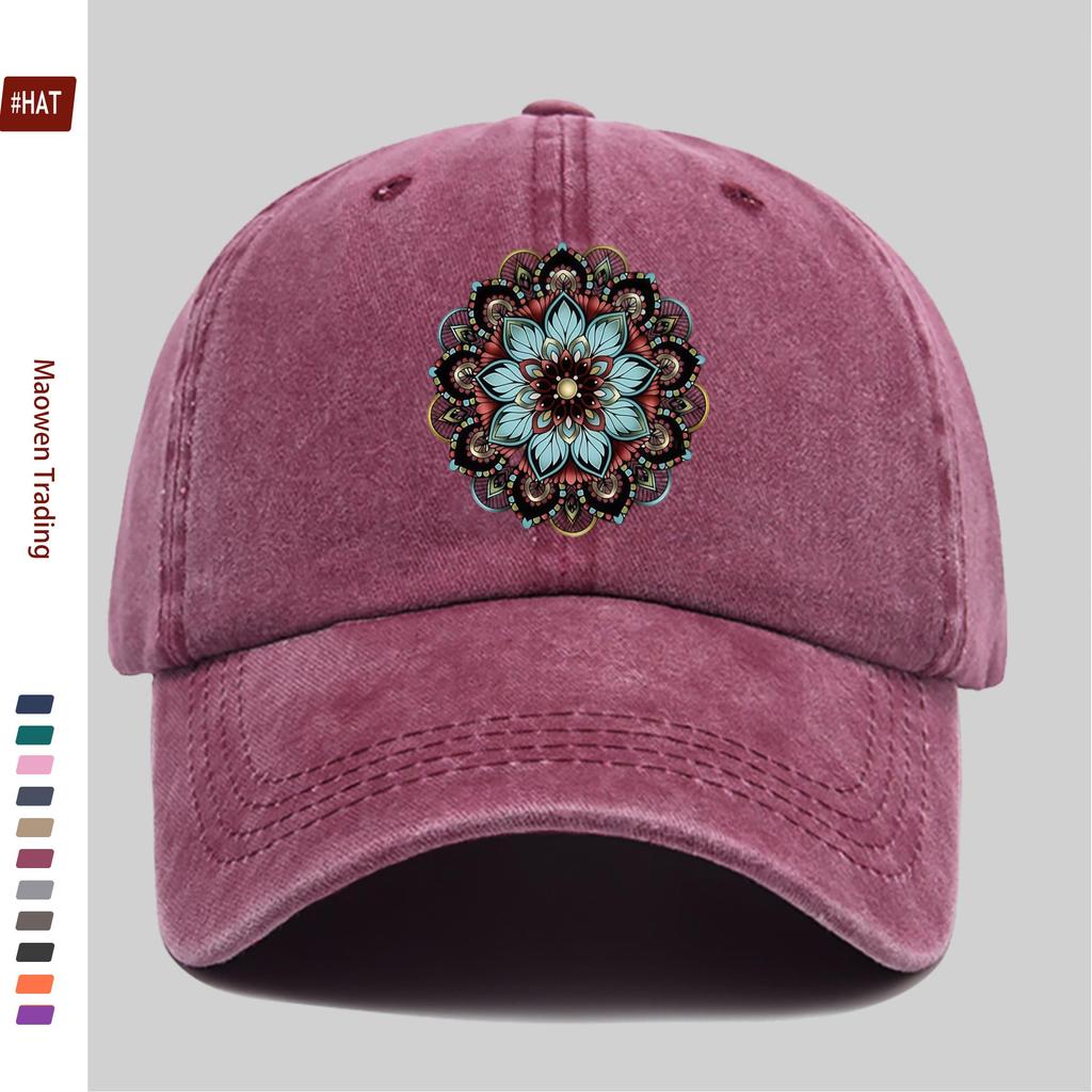 pc Colorful Mandala Pattern Printed Baseball Cap Soft and Comfortable SpringSummer Fashion Design Sun Hat Comfortable and Li