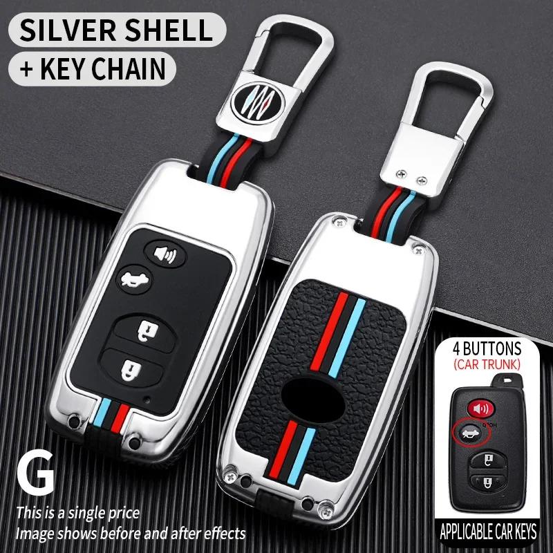 Чехол для автомобильного ключа Fob Cover Shell Keychain Keychain Accessories for Toyota Land Cruiser LC200 Prado 150 Camry Prius Crown