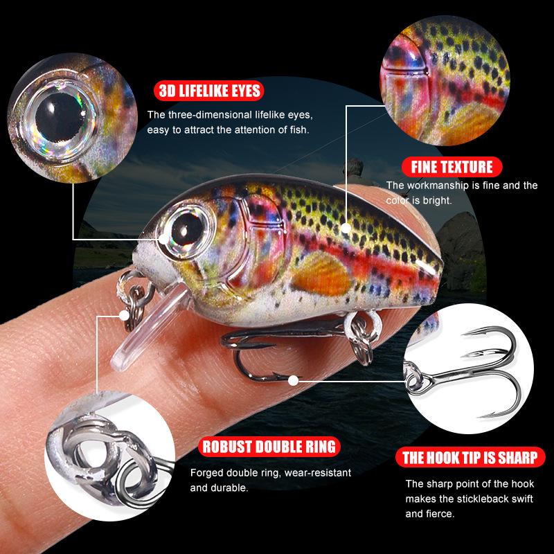 Набор мини-приманок для рыбалки на открытом воздухе: Маленькая толстушка имитация приманки для трансграничной рыбалки