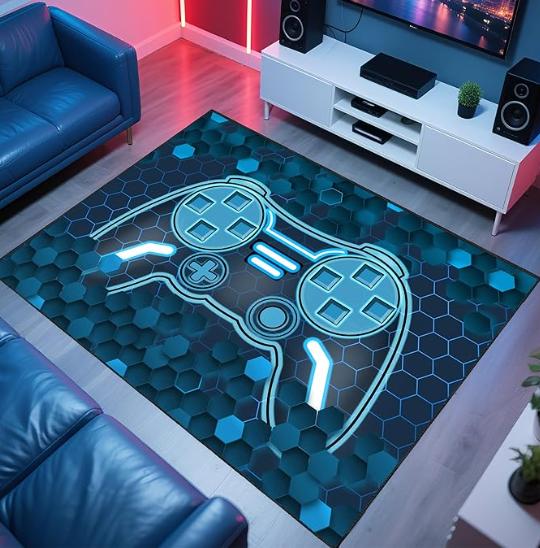 Feelyou Игровые коврики для гостиной Ковер для игровой зоны для детей Мальчиков Подростков Соты Игровой декор Комплект ковров Игровой Геометрический коврик для пола